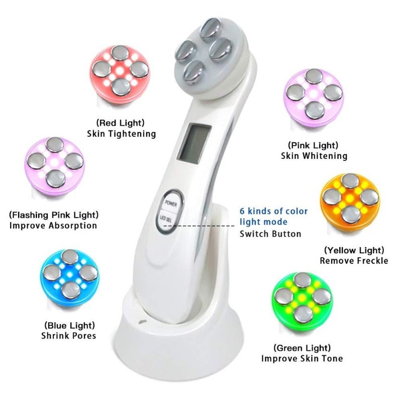 5-In-1 RF EMS Electroporation LED Light Therapy Device